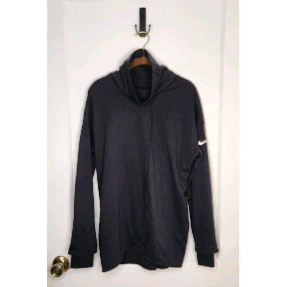 Nike Maternity Nursing Pullover Black Sweatshirt Women’s Medium Mock Neck